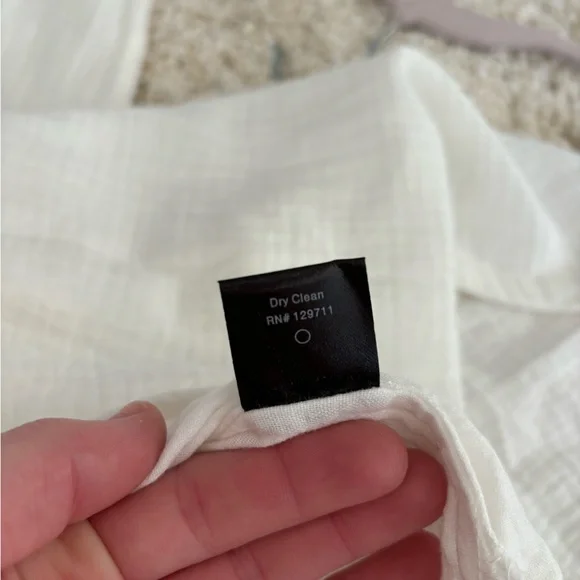 Jenni Kayne Cotton Cypress Caftan Dress Ivory White XS - Picture 8 of 10